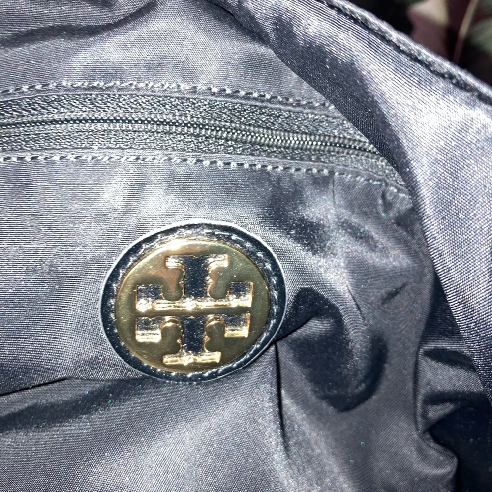 Tory Burch Ella Black Patent leather & Nylon Tote - Picture 9 of 10